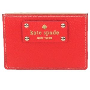 Kate Spade New York Wellesley Graham Leather Credit Card Case, Empire Red